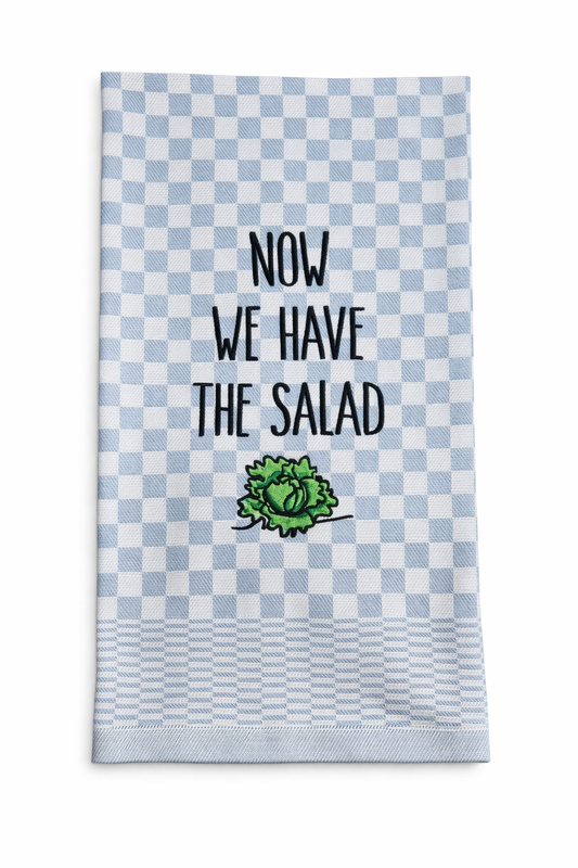 Geschirrtuch Küchenhandtuch bestickt 50x70 Baumwolle Küchendeko Geschenk für Salatliebhaber Vegetarier