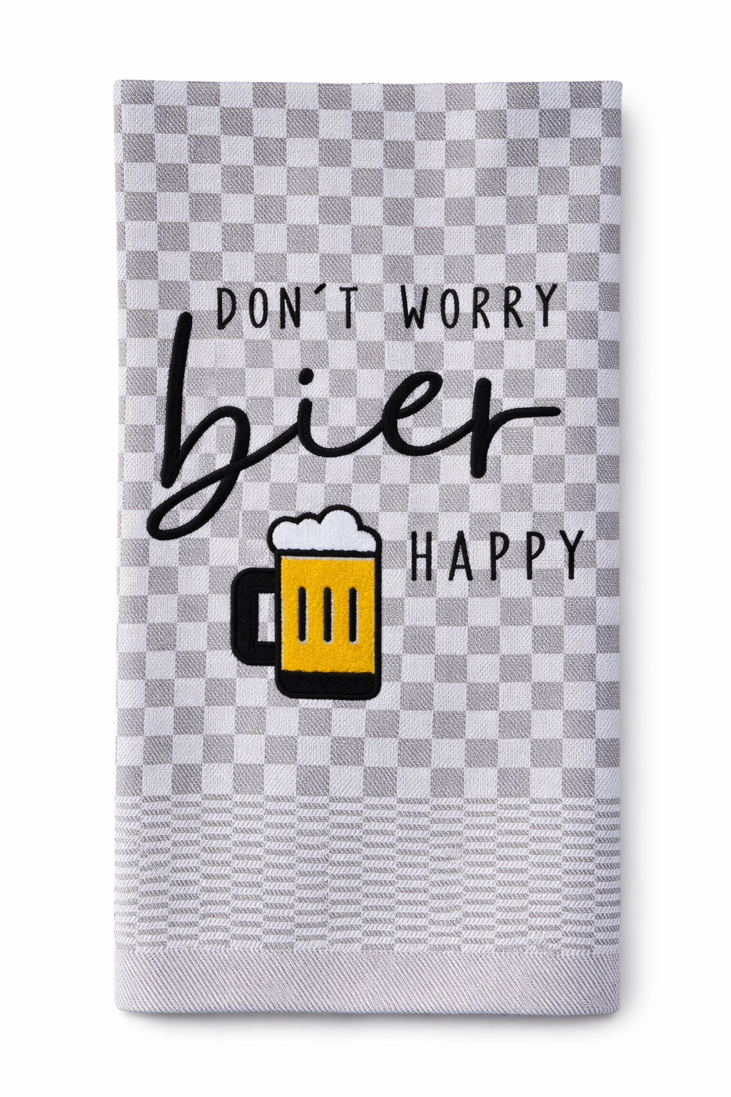 Geschirrtuch Küchenhandtuch bestickt 50x70 Baumwolle Küchendeko Geschenk für Bierliebhaber