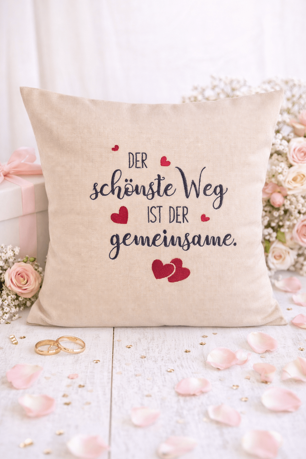 Kissenbezug - Schönster Weg - Geschenk-Hochzeit - WOHNACCESSOIRES