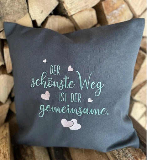 Kissenbezug - Der schönste Weg ist der gemeinsame
