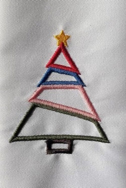Stoffservietten, 40x40cm, Damast, Baumwolle, weiß, Weihnachten, bestickt, festlich, Tischdekoration, Set, Tischwäsche, Heimtextilien, Baum