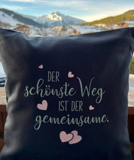Kissenbezug - Der schönste Weg ist der gemeinsame