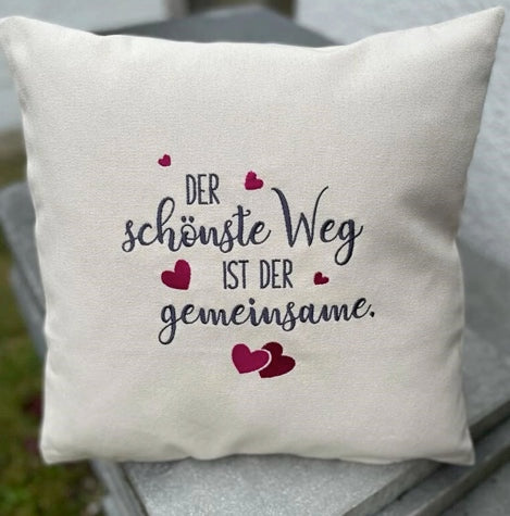 Kissenbezug - Der schönste Weg ist der gemeinsame
