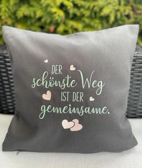 Kissenbezug - Der schönste Weg ist der gemeinsame