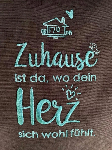 Kissenbezug - Zuhause ist da, wo dein Herz...
