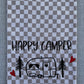 HAPPY CAMPER/WOHNWAGEN - Geschirrtuch bestickt, Küchentuch, Küche, Geschenk, Geschenkidee, Einladung