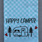 HAPPY CAMPER/WOHNWAGEN - Geschirrtuch bestickt, Küchentuch, Küche, Geschenk, Geschenkidee, Einladung