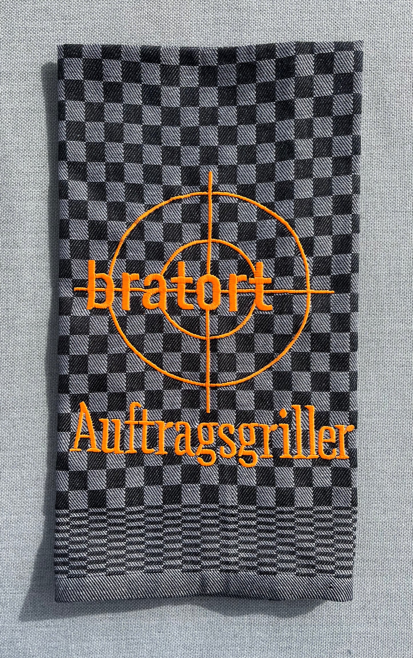 BRATORT - Geschirrtuch bestickt, Küchentuch, Küche, Geschenk, Geschenkidee, Einladung