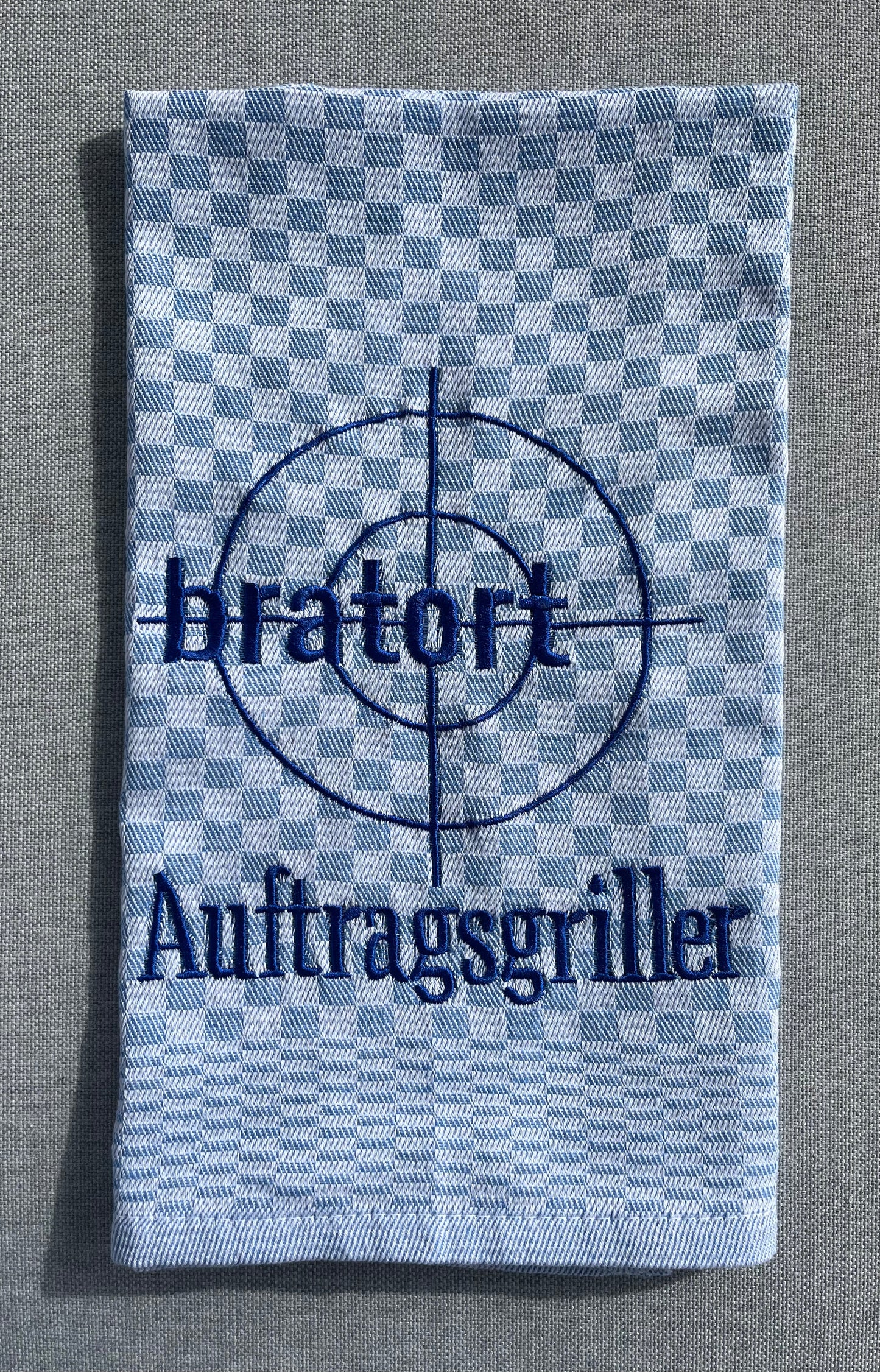 BRATORT - Geschirrtuch bestickt, Küchentuch, Küche, Geschenk, Geschenkidee, Einladung