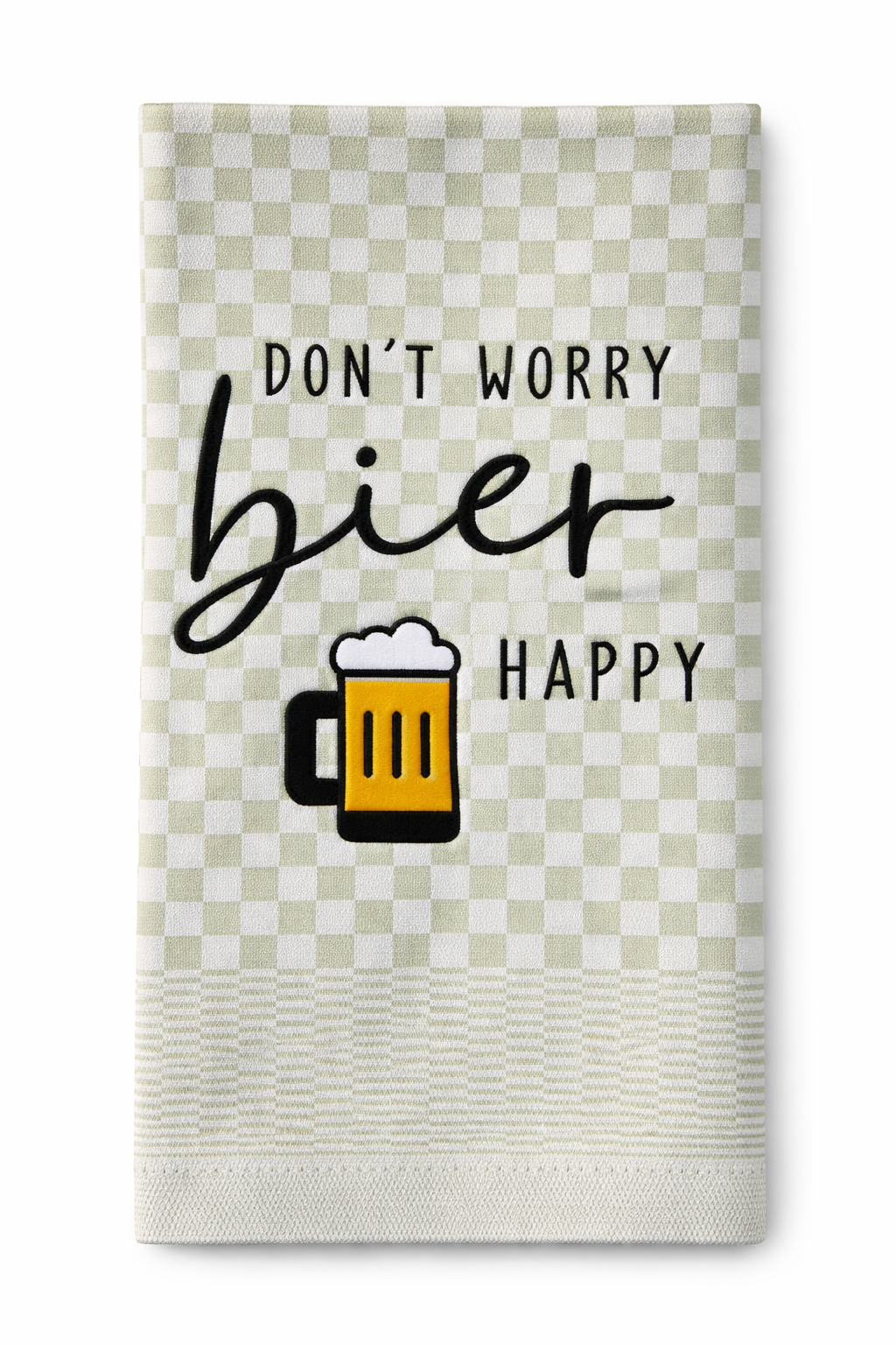 Geschirrtuch Küchenhandtuch bestickt 50x70 Baumwolle Küchendeko Geschenk für Bierliebhaber