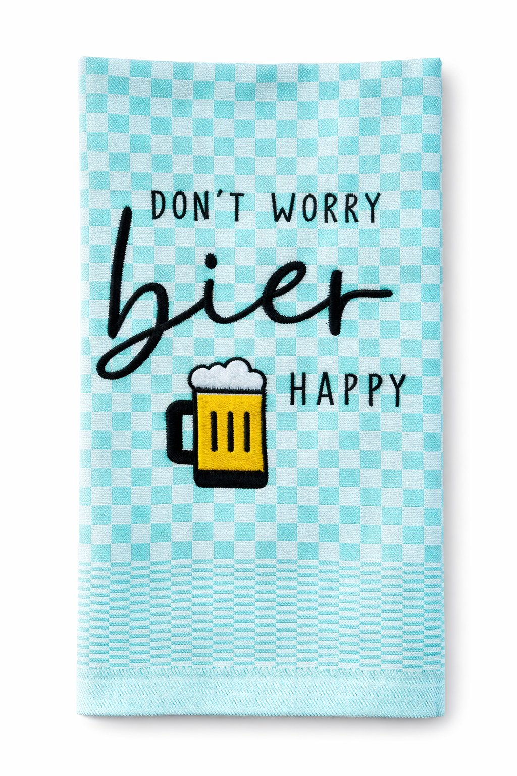 Geschirrtuch Küchenhandtuch bestickt 50x70 Baumwolle Küchendeko Geschenk für Bierliebhaber