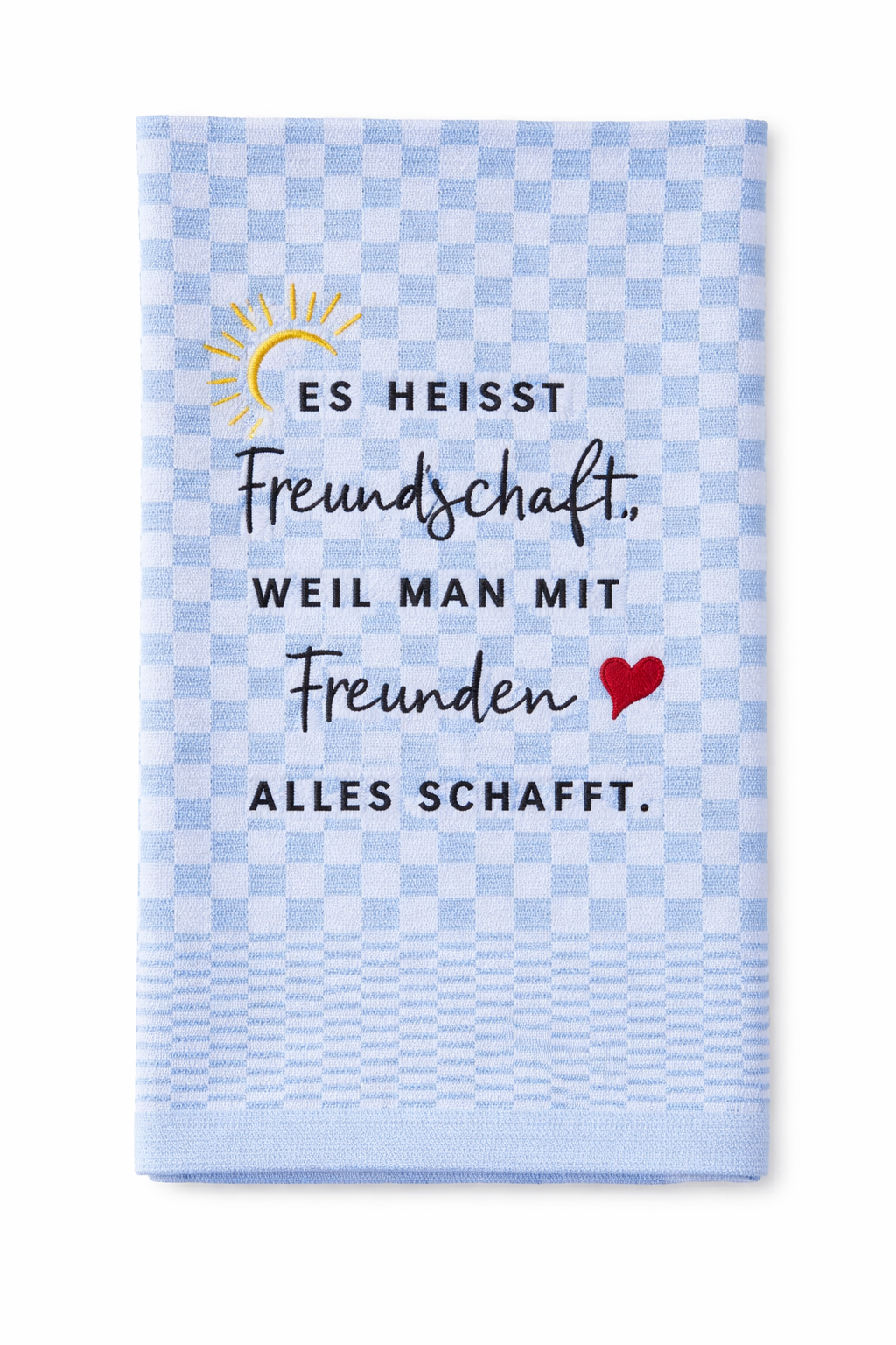 Geschirrtuch Küchenhandtuch bestickt 50x70 Baumwolle Küchendeko Geschenk für Freunde Freundschaft