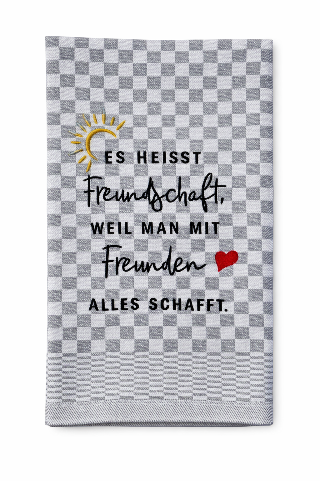 Geschirrtuch Küchenhandtuch bestickt 50x70 Baumwolle Küchendeko Geschenk für Freunde Freundschaft