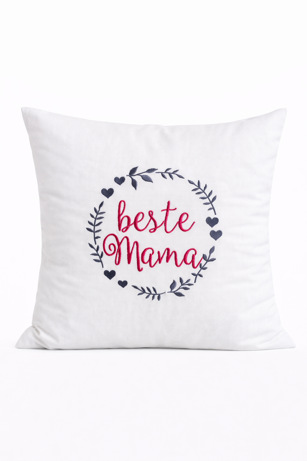 Kissenbezug - bestickt -beste Mama- Geschenk-Mama-Mutter WOHNACCESSOIRES