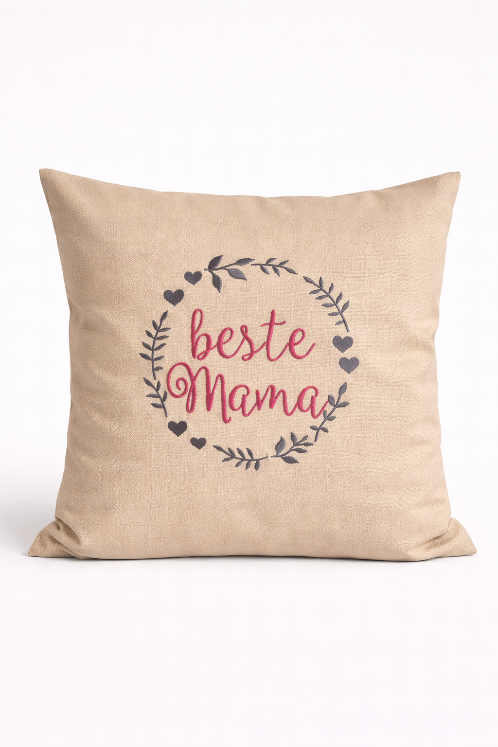 Kissenbezug - bestickt -beste Mama- Geschenk-Mama-Mutter WOHNACCESSOIRES