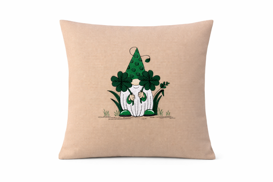 Kissenbezug Zierkissen 40x40 bestickt Baumwolle - Deko für Wohnzimmer Geschenk Glücksbringer