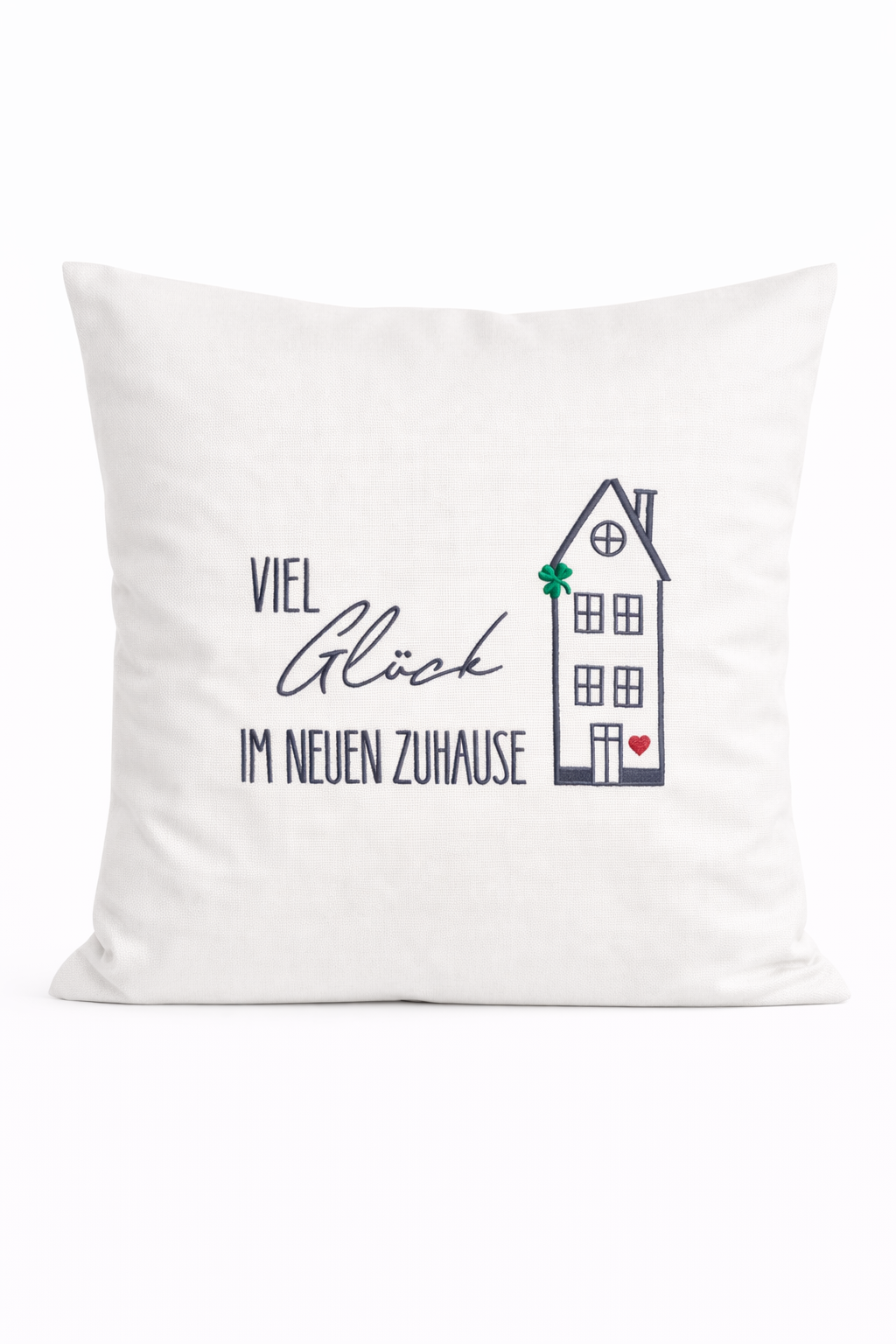 Kissenbezug -Viel Glück - Geschenk-Zuhause / Heimat  WOHNACCESSOIRES