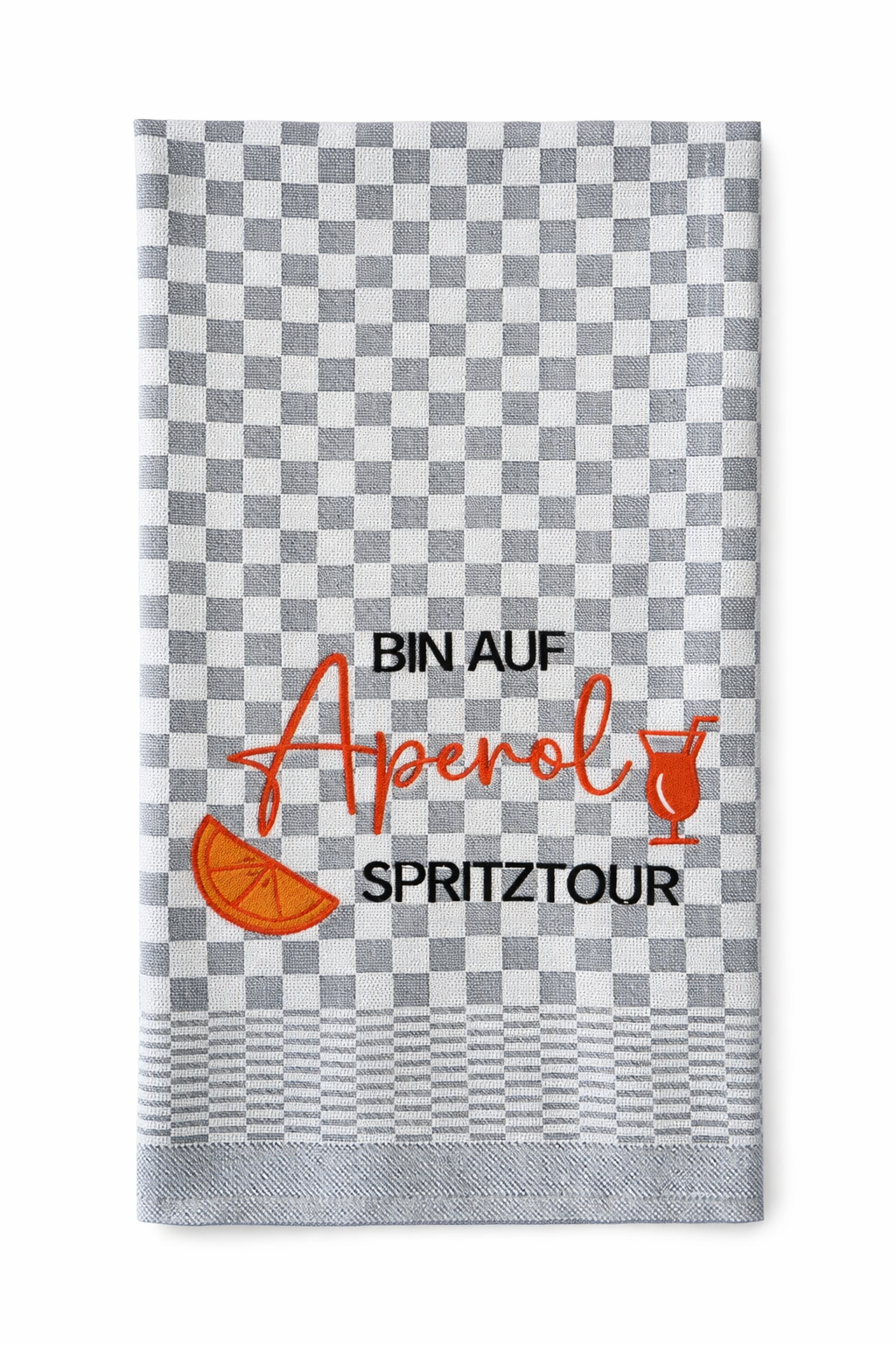 Geschirrtuch Küchenhandtuch bestickt 50x70 Baumwolle Küchendeko Geschenk für Aperolfans