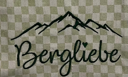 Geschirrtuch Küchenhandtuch bestickt 50x70 Baumwolle Küchendeko Geschenk für Bergliebhaber Bergliebe