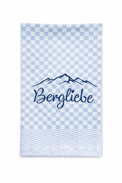 Geschirrtuch Küchenhandtuch bestickt 50x70 Baumwolle Küchendeko Geschenk für Bergliebhaber Bergliebe