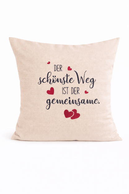 Kissenbezug - Schönster Weg - Geschenk-Hochzeit - WOHNACCESSOIRES
