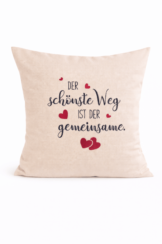 Kissenbezug - Schönster Weg - Geschenk-Hochzeit - WOHNACCESSOIRES