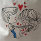 Kissen küssendes Paar 40x40cm,besticktes Kissen, Bio-Baumwollqualität Hochzeits-Geschenk, Valentinstag, Liebe, Hochzeitstag