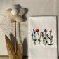 Stoffservietten, 40x40cm, Damast, Baumwolle, weiß, Blumenwiese, bestickt, festlich, Tischdekoration, Set, Tischwäsche, Heimtextilien